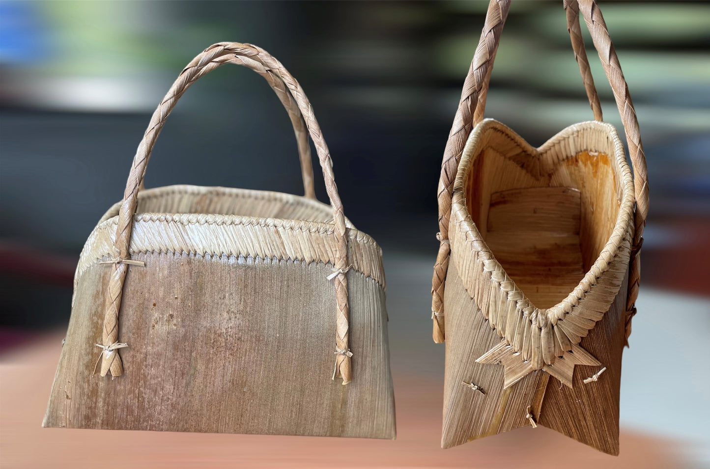 Betelnut Palm Sheath Basket